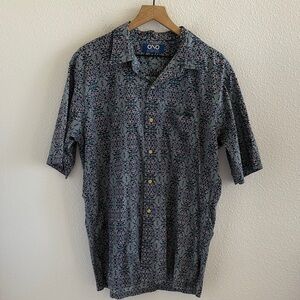 ONO & Company By Liberty House Paisley Aloha Shirt Hawaiian Shirt XL